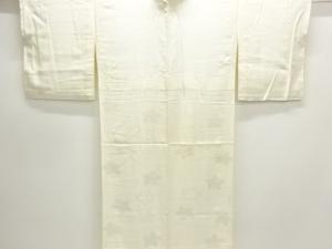 芝草に花模様織出し単衣長襦袢